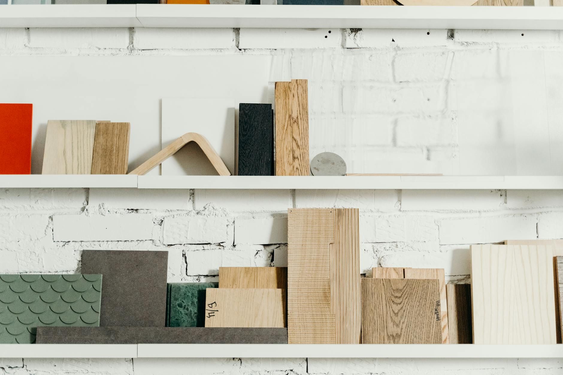Flooring samples and material swatches in our Carrollton showroom